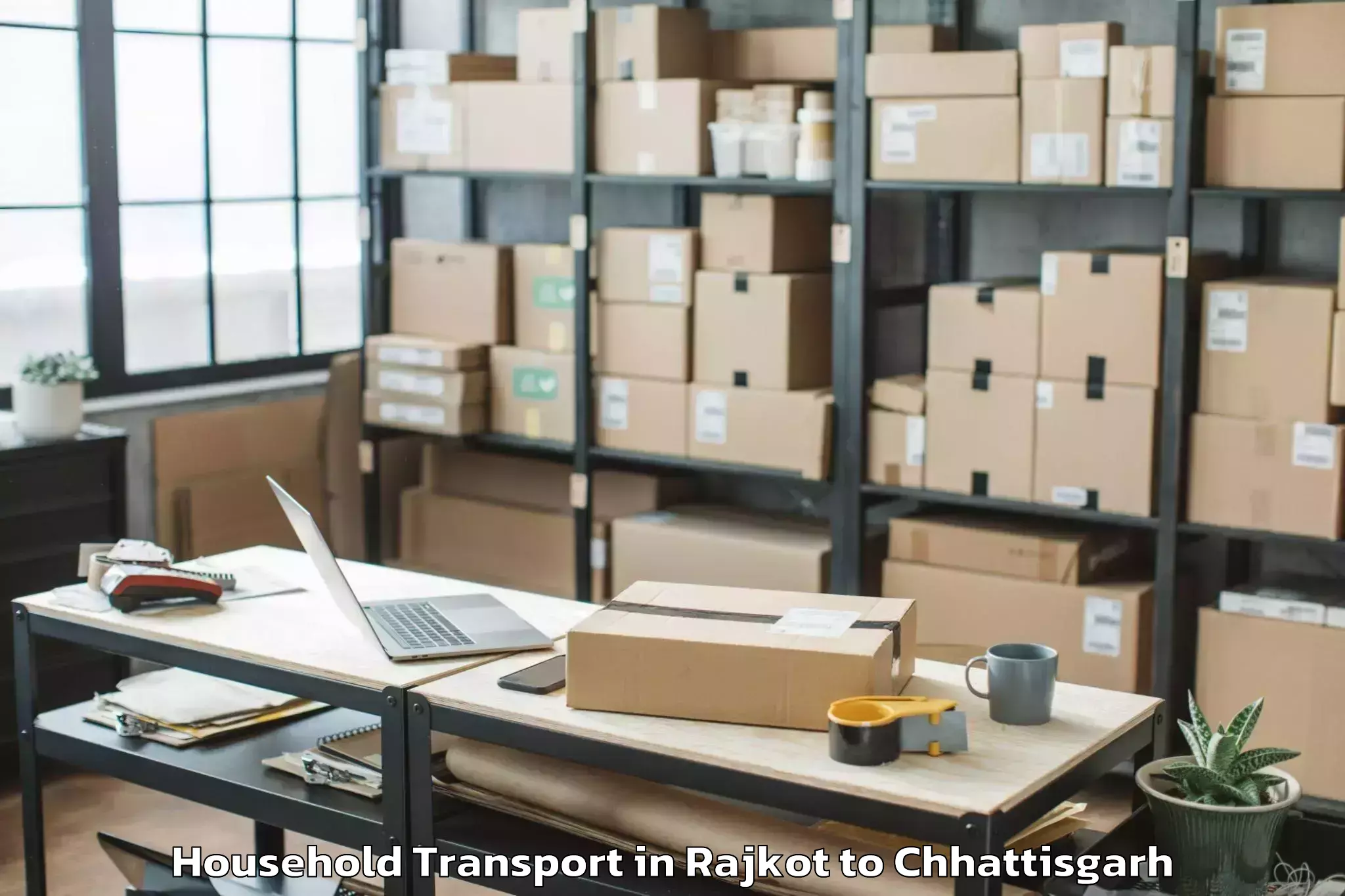 Book Rajkot to Bargidih Household Transport Online